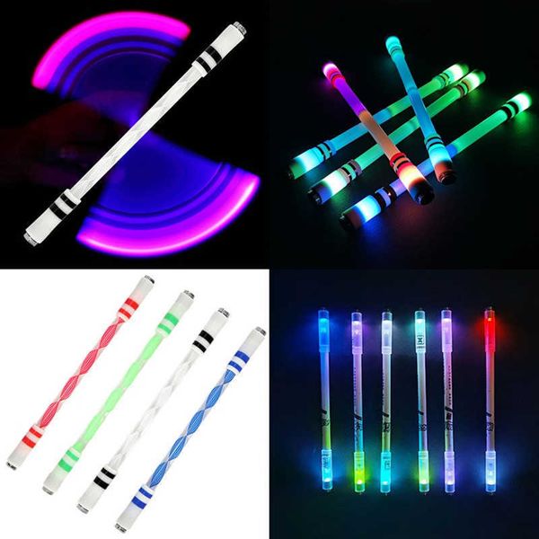 LED Rave Toy Luminoso Spinning Pen Luz LED Dedo Giratorio Juego Truco Descompresión Relax Brain Training Regalo para niños Adultos Y2303