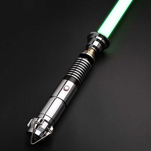 Led Rave Toy RGB Metal Sable De Luz Dueling Smooth Swing Laser Sword Saber De Luz 12 Cambio De Color 5 Sonidos FOC Arma Intermitente Y2303