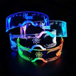 LED RAVE jouet rave tendance lumineuse LED LEDGLES UP SUNGLASSES FASHIER CYBERPUNK PARTER LES LOISSES POUR LACUNE DE NUIT DJ DANS DANSE BAR CONCEPTION 240410