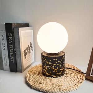 LED leeslamp nachtkastje studie dressoir zwart goud nordic american lampen marmeren patroon