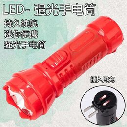 LED Rechargeable forte lumière extérieure multifonctionnelle rouge célébration de mariage maison Mini lampe de poche Super lumineuse 840474