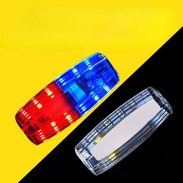 Clip multifonction LED rouge bleu, clignotant d'avertissement de sécurité, lumières de Police d'épaule, chargeur USB, lampe d'urgence, accessoires de vélo