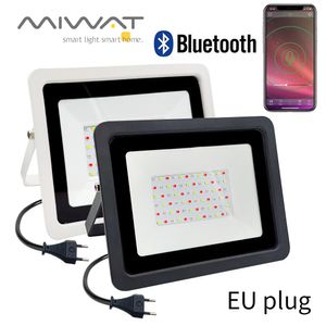 LED Reflector RGB Smart Flood Warbing Outdoor Spotlight 50W 100W étanche 220V Éclairage frais chaud Contrôle de l'application Bluetooth