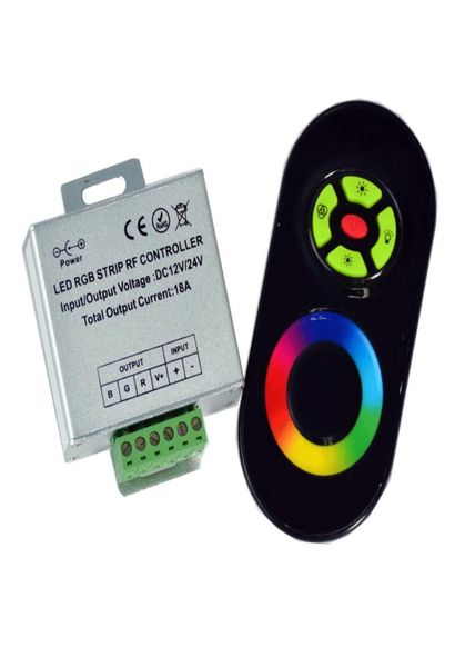 Contrôleur de bande LED RGB 18A DC12V 24V RF, télécommande tactile sans fil, variateur pour LED 5050 2838, lumière colorée 2967445