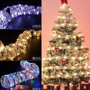 LED LIBBON KOPERDRAAD LICHTEN Kerst Fairy Light String Batterij Powered Kerstboom Wedding Slaapkamer Geschenkdoos Decoratie