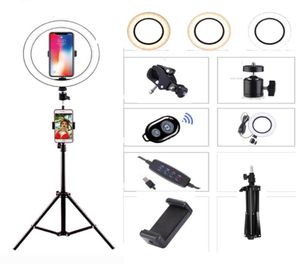 Anneau lumineux Led 26cm, lumière vidéo 10 pouces, Kits de Studio Po avec trépied, éclairage de photographie, maquillage pour téléphone Youtube Live6685618