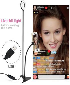 Anneau lumineux LED pour appareil photo, avec trépied, support de téléphone, pour vidéo YouTube en direct et Blog7692432