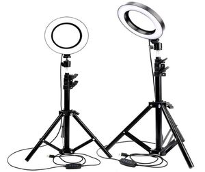 LED -ringlicht Po Studio Camera Licht Pography Dimable Video Light voor YouTube Makeup Selfie met Tripod -telefoonhouder34035741940