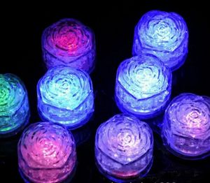 Led rose licht ijsblokje in water inductie rose type kubussen Inductieve touch light cubes Kleurrijke lichtsimulatie ijsbar bruiloft rekwisieten