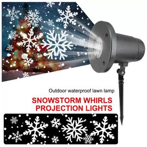 LED Roterende sneeuwvlok projector geweldige decoraties voor kersthuis sneeuw groot en klein gevoel kerstdecoratie licht decor muurlichten