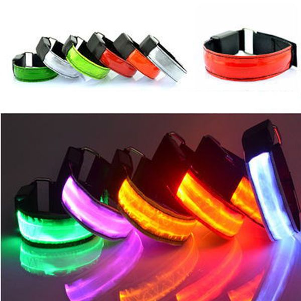 LED sécurité brassard réfléchissant vélo clignotant sport brassard avertissement nuit LED flash sangle lueur ceinture Halloween fête fournitures DBC VT0862