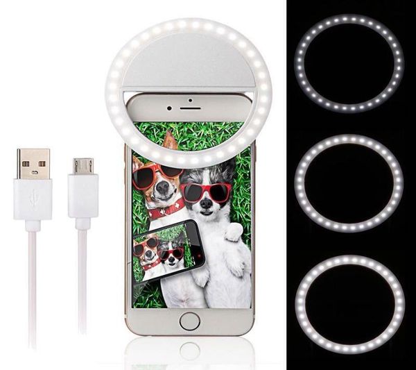 LED SEALLIE LAMP RONNE USB CHARGE LED RING SELIE LEGLAGE LECTURE MOBILE PHONE MOBILE pour iPhone pour Samsung Xiaomi Phone Selfie Light8765437