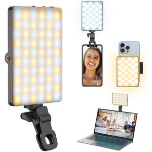 Lumière LED pour selfies 120 LED 3000Mah Clip de lumière de téléphone rechargeable 3 Modes d'éclairage anneau lumineux pour téléphone caméra ordinateur portable Selfie 240322