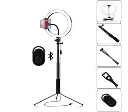 LED Selfie éclairage anneau lumière 162026 cm photographie réglable pour maquillage vidéo Studio en direct avec Total 180 cm trépied prise USB bla7032816