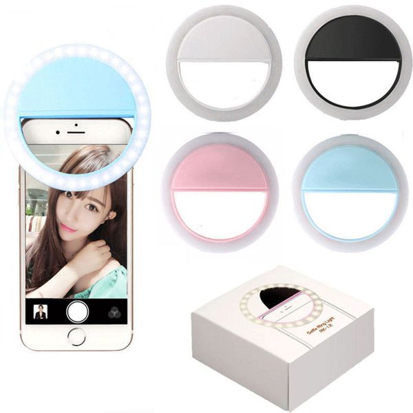 Led Selfie Ring Light Novedad Maquillaje Iluminación Selfies Lámpara Teléfonos móviles Foto Luces nocturnas Led Espejo Letrero de neón Lámparas