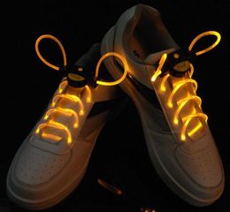 Led Shoelaces para fibra óptica El amarillo color de color LED EL SHOELACE en un paquete5Pairs6922930