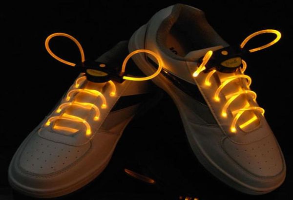 Lacets LED pour fibre optique el jaune couleur claire LED el shoelace dans un package5pairs3914449