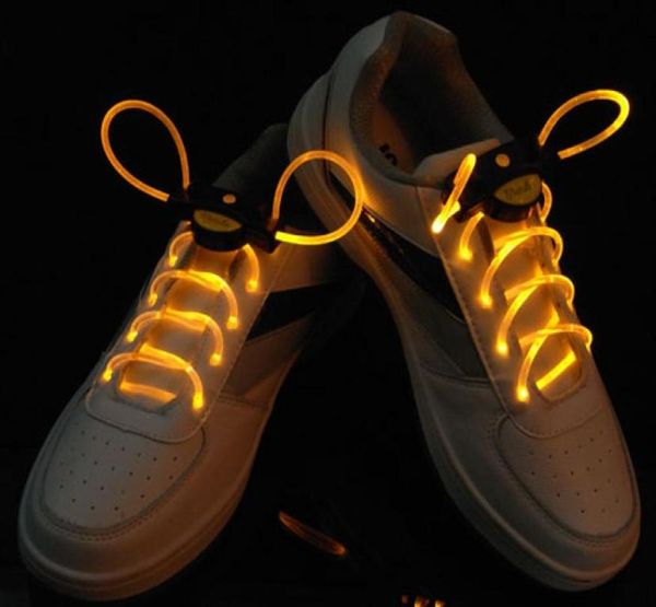 Lacets LED pour fibre optique el jaune couleur claire LED el shoelace dans un package5pairs6922930