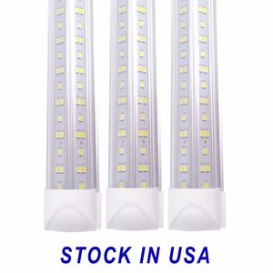 LED Shop Light V Shape Tube LED Clear Cover Hight Output Linkable Shops Lights Tubes Lighting for Garage 2-8 Ft 25Pack USA Stock