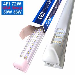 Led Shop Light V Lights Tube Led Tube LED Clear Counter Salida Luces de luces de taller vinculables Iluminación para garaje 2-8 Ft 25 Pack USA stock