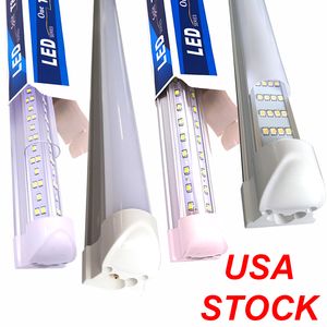 LED Shop Light V Forme Tube LED Lumières Couvercle Transparent Hight Output Linkable Shop Lights Tubes Éclairage pour Garage 2-8 Ft 25Pack USA Stock Crestech168