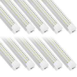 LED -winkelverlichting 4ft 60W Cool White 6000K Daglicht geïntegreerde LED -buizen D Vorm heldere lens, koppelbaar, garage, magazijn, kelder, keukenverlichting, t8 25pcs us stock