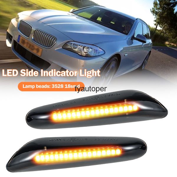 Indicateur latéral LED étanche, clignotant de voiture, marqueur dynamique gauche droite, clignotant séquentiel pour BMW