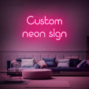 Signes LED Led Lettres Split Personnalisé Neon Light Sign pour la Fête De Mariage Bar DIY Nom Personnel Salon HKD230706