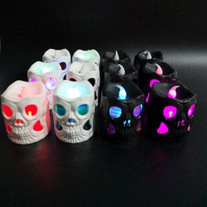 Velas de esqueleto Led, luces de té, lámpara de farol LED fantasma, fiesta nocturna, decoración de Halloween