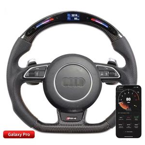 LED Smart Smart Carbon Fiber Steering Wheel Compatibel voor Audi RS3 RS4 -auto -accessoires