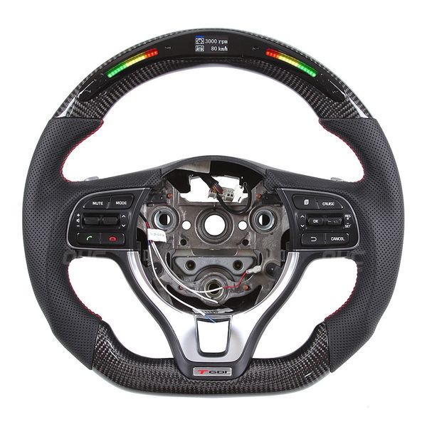 Fibre de carbone de volants de course intelligents de LED pour des accessoires de roue motrice de Hyundai KX5
