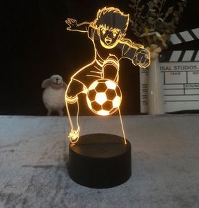 LED SMART SENSOR NIGHT Light Ozora Tsubasa Figure 3D FEON LAMPE ATMOSPHERE ANIME Capitaine de la lumière de la nuit