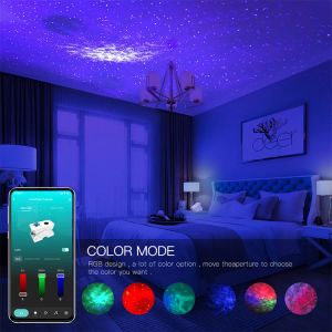 LED Smart Starry Sky Projecteur Lampe Colorful Star Projecteur Galaxy Night Light Tuya App APP avec Alexa Google Gift Home For Kids