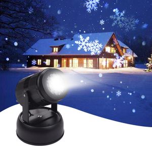 Projecteur LED de flocon de neige, lumière féerique de noël pour fête de festival, décoration intérieure et extérieure, support alimenté par batterie USB