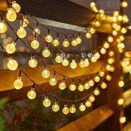 LED Solar Camping Lantern Light String Outdoor Decoración de Navidad impermeable 200led Camping Fairy Garland Garden Party Fiest