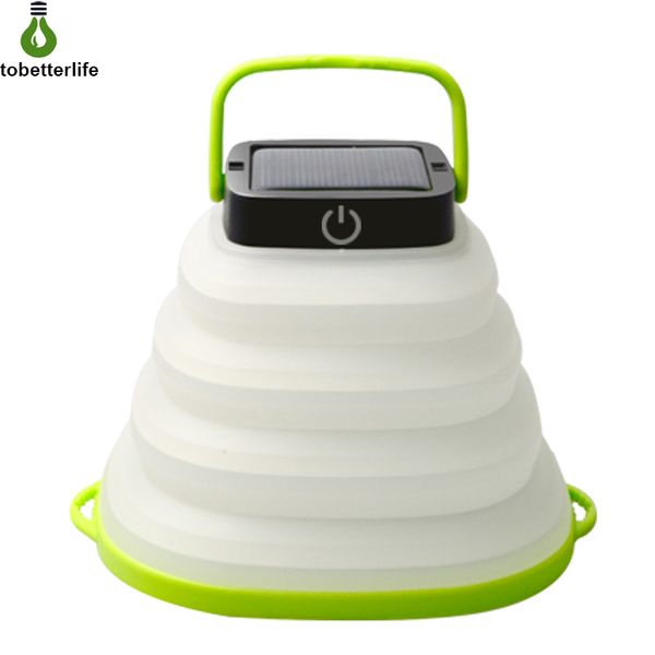 Lampe de Camping solaire à LED, lumières pliables d'extérieur, lampe de poche LED, lanterne Portable, Mini lampe de tente, lampe de secours, lumière blanche chaude et colorée