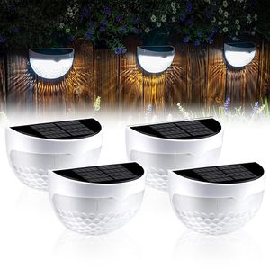 LED Solar Hek Lights Outdoor Waterdichte wandlampen golflichten voor hek terras tuinpad decoratieve lichten