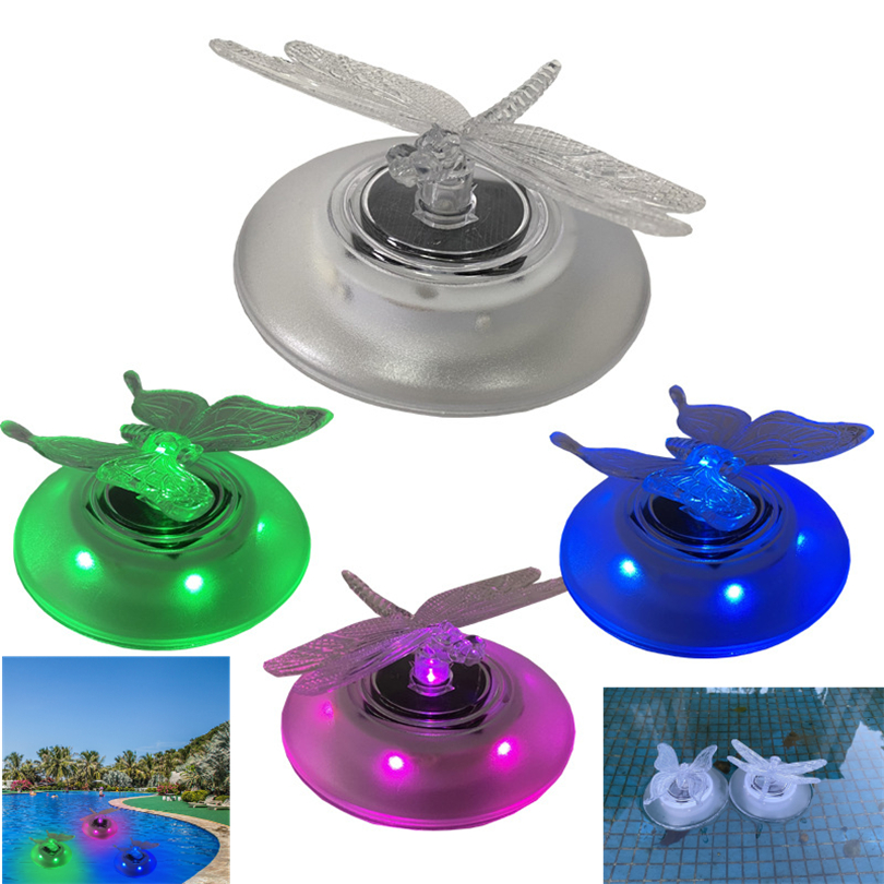 LED Solar Floating Pool Lights, butterfly dragonfly IP55 Waterproof Lamp, linkable Color Changing Glow for Party Decor, Swimming Pool, Beach, Garden, Backyard