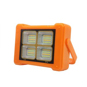 LED Solar Flood Lights USB oplaadbaar 124 LED Outdoor Waterdichte draagbare Camping Tent Lamp Werk Reparatieverlichting