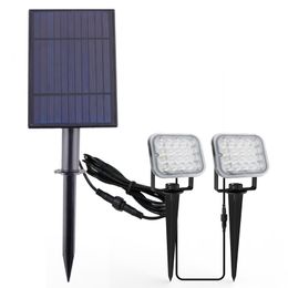 Projecteur solaire LED chemin de pelouse projecteur extérieur étanche 2 4 ampoules éclairage de secours