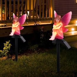 LED Solar Flower Fairy Light Outdoor Imperproofing Hanging Light Light Stakes Stakes For Home Garden Courtyard Festival Decoration