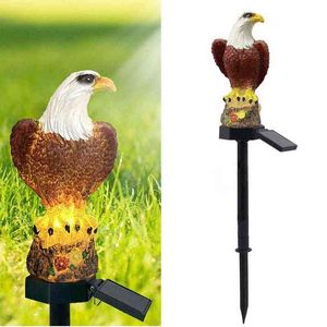 Led Solaire Jardin Éclairage Aigle Ornement Oiseau En Plein Air Solaire Pelouse Lumière Jardin Pieu Sculptures Lampe Étanche Yard Décor Lampe J220531