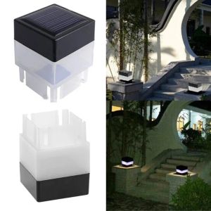 LED Solar Light Post Cap Hek Vierkante Lamp Outdoor Waterdichte Verlichting voor Voortuin Zwembad Tuinpoort Landschapsarchitectuur Resident LL