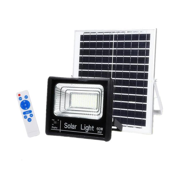 Lumière solaire LED SMD haute puissance LED lumière de jardin de sécurité d'inondation étanche IP67 LED lampe de poteau de projecteur solaire