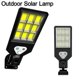 Capteur de mouvement solaire LED FLOOD LIGHT COB Security Wall Street Lamp Yard Outdoor usastar