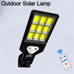 LED Solar Motion Sensor Flood Light Cob Security Wall Street Lamp Yard Outdoor Usastar