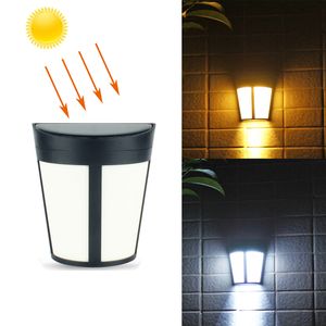 Énergie solaire LED contrôle de la lumière applique murale 6 LED s extérieur étanche économie d'énergie marche/arrêt automatique jardin cour éclairage paysager