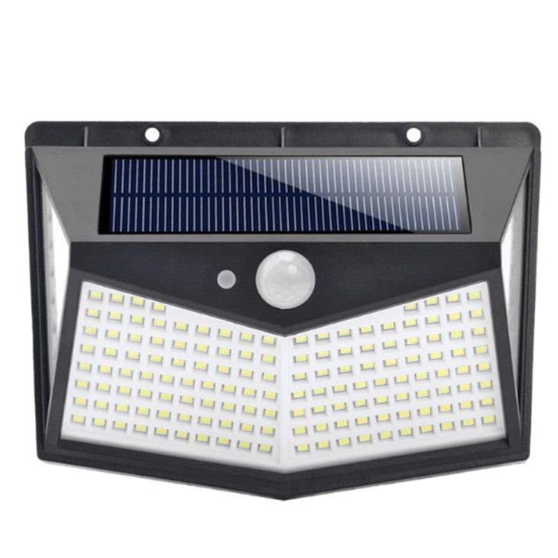 Applique da parete a energia solare a LED Sensore di movimento PIR Lampioni stradali per esterni 212 Lampada a LED Rilevatore di sensori di movimento Lampada da parete per giardino