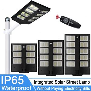 Lámparas de calle solares LED Control remoto PIR Sensor de movimiento Luz de pared Varilla telescópica impermeable Luces de jardín para iluminación exterior 255s