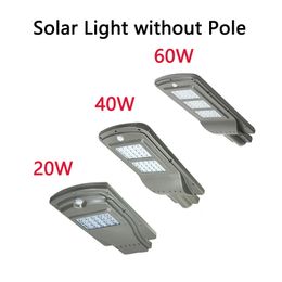 LED Parkeerplaats Lamp Lamp Solar Street Lights 20W 40W Radar Sensor Beveiliging Spot Licht Waterdichte schemering tot Dawn Outdoor Lighting